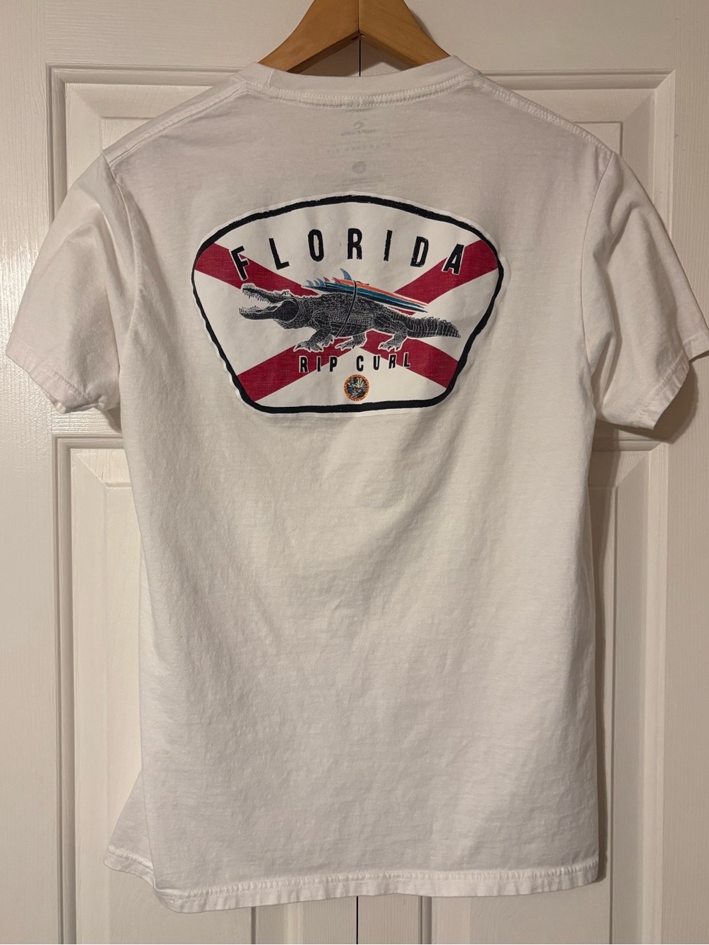 Rip Curl Florida White Short Sleeve Graphic Tee - medium